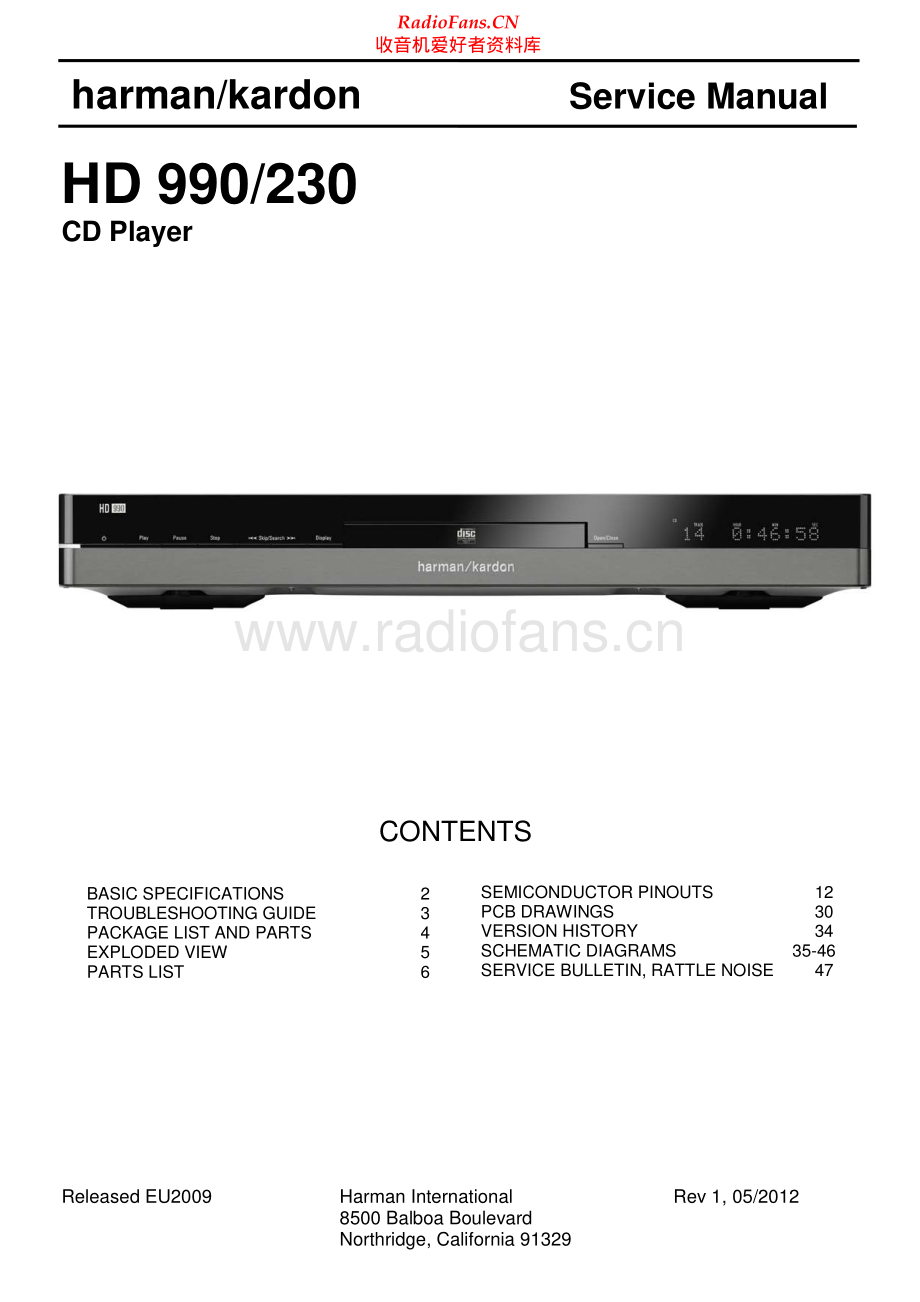 HarmanKardon-HD990_230-cd-sm维修电路原理图.pdf_第1页