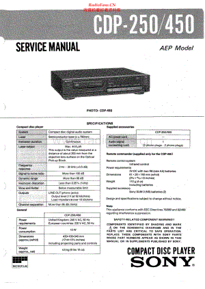 Sony-CDP450-cd-sm 维修电路原理图.pdf