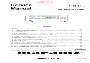 Marantz-CD10-cd-sm 维修电路原理图.pdf