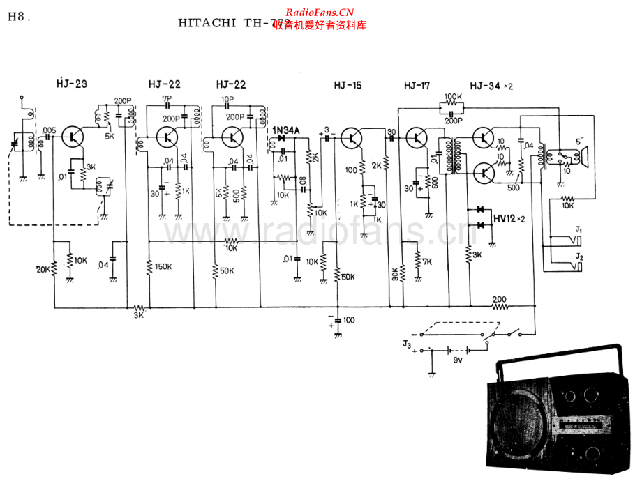 Hitachi-TH772-pr-sch 维修电路原理图.pdf_第1页