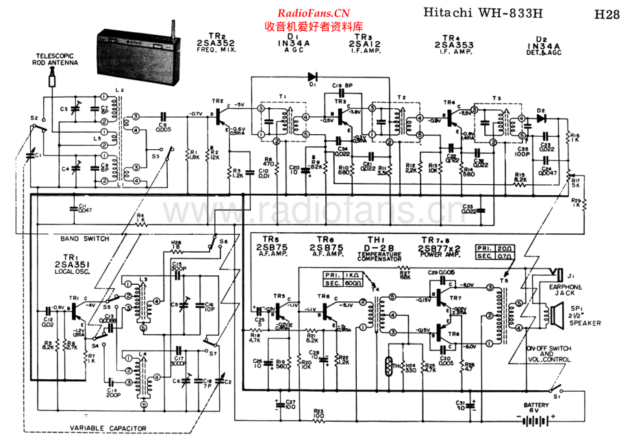 Hitachi-WH833H-pr-sch 维修电路原理图.pdf_第1页