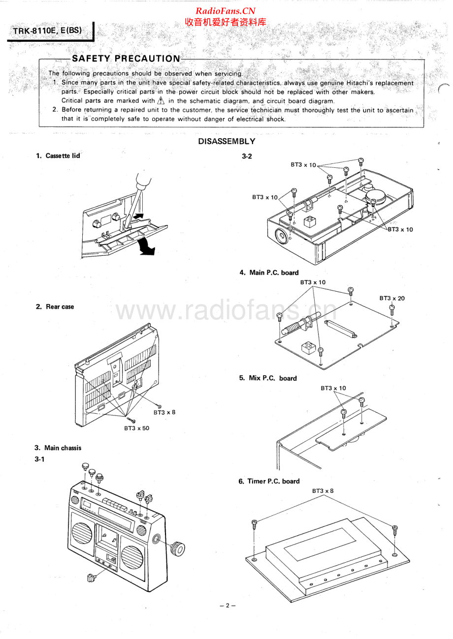 Hitachi-TRK8110E-pr-sm 维修电路原理图.pdf_第2页