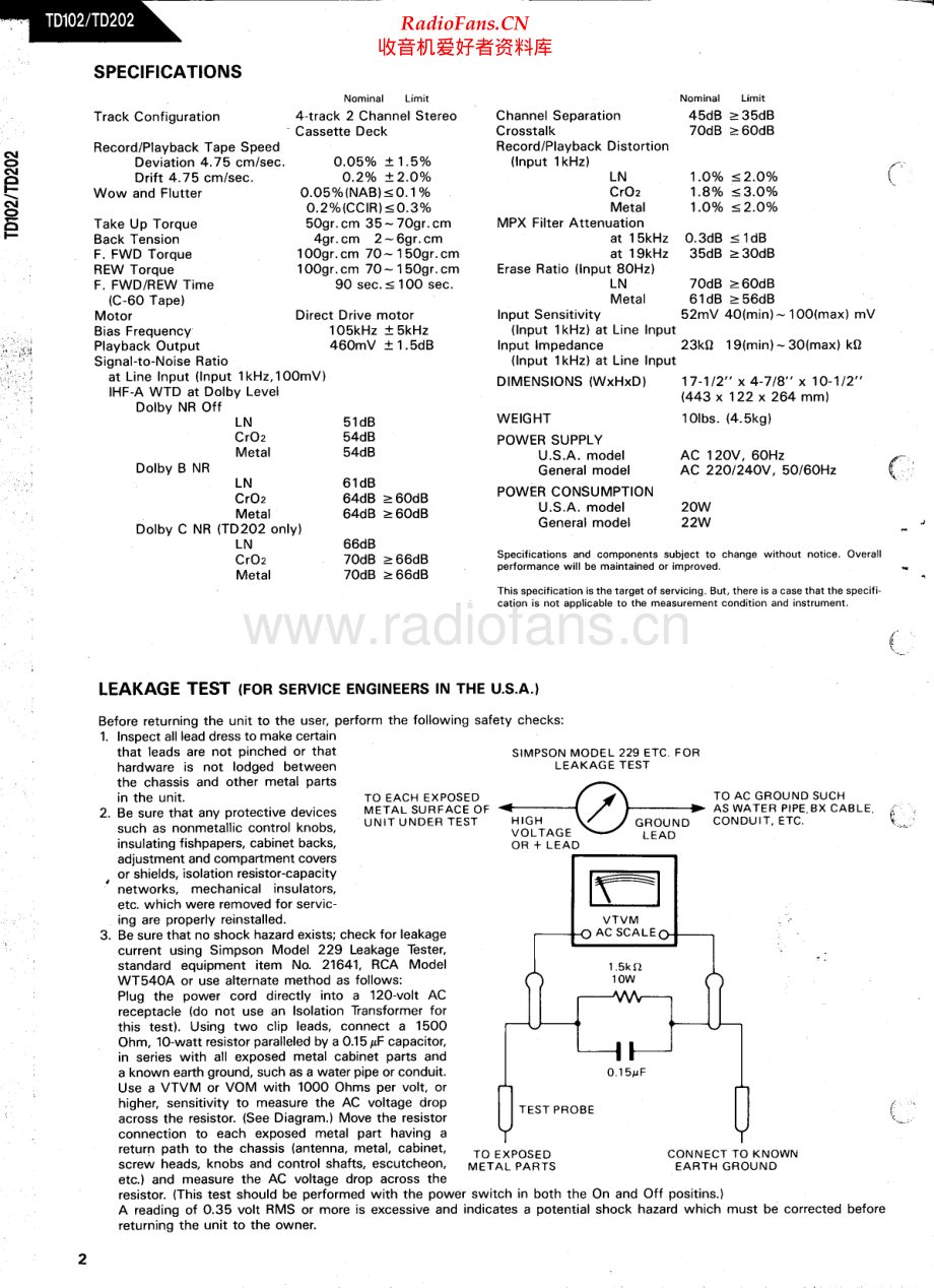 HarmanKardon-TD102-tape-sm维修电路原理图.pdf_第2页