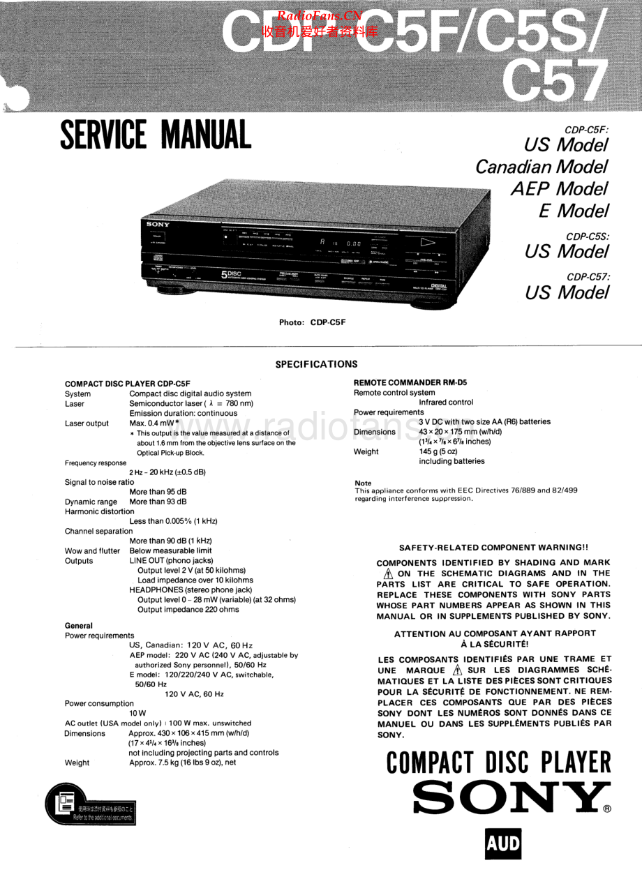 Sony-CDPC5S-cd-sm 维修电路原理图.pdf_第1页