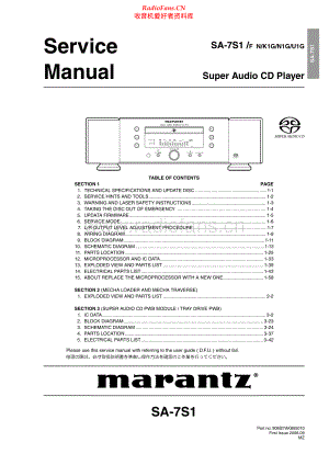 Marantz-SA7S1-sacd-sm 维修电路原理图.pdf