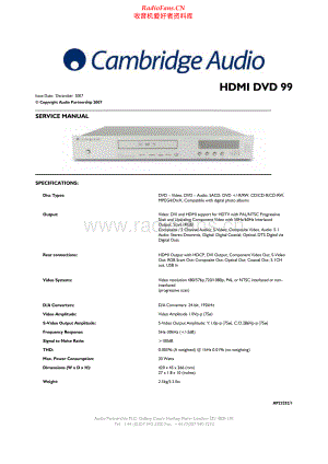 Cambridge-DVD99-dvd-sm维修电路原理图.pdf