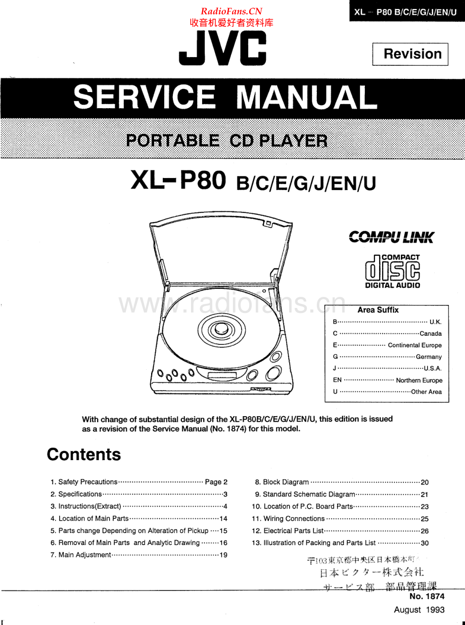 JVC-XLP80-cd-sm 维修电路原理图.pdf_第1页