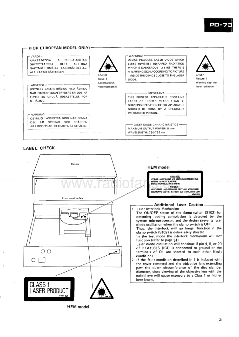 Pioneer-PD73-cd-sm 维修电路原理图.pdf_第3页