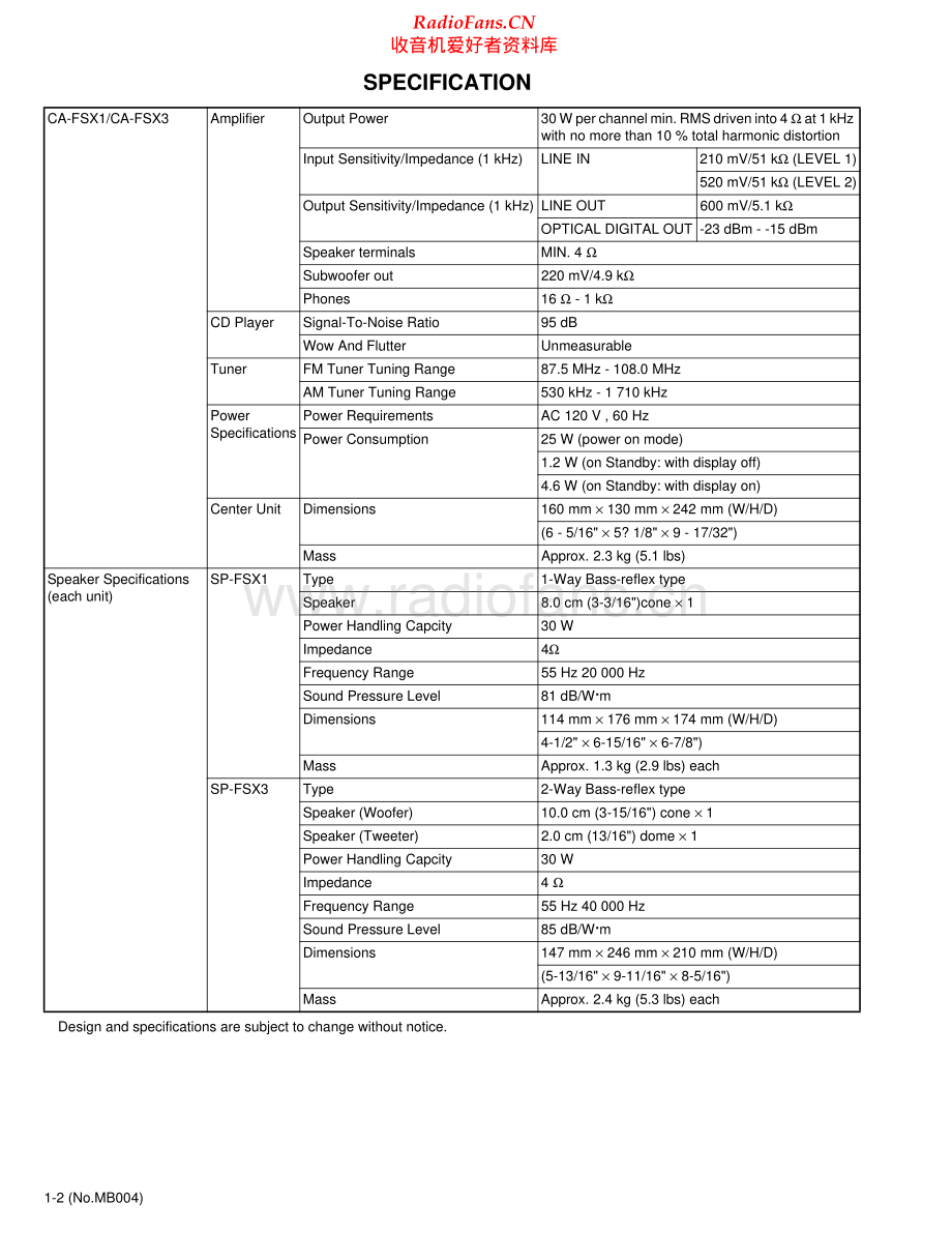 JVC-FSX1-cs-sm 维修电路原理图.pdf_第2页