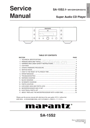 Marantz-SA15S2-sacd-sm 维修电路原理图.pdf