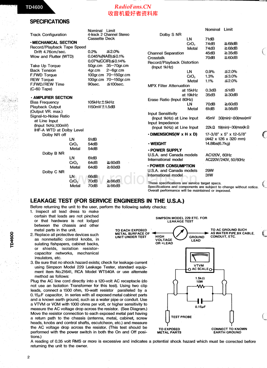 HarmanKardon-TD4600-tape-sm维修电路原理图.pdf_第2页