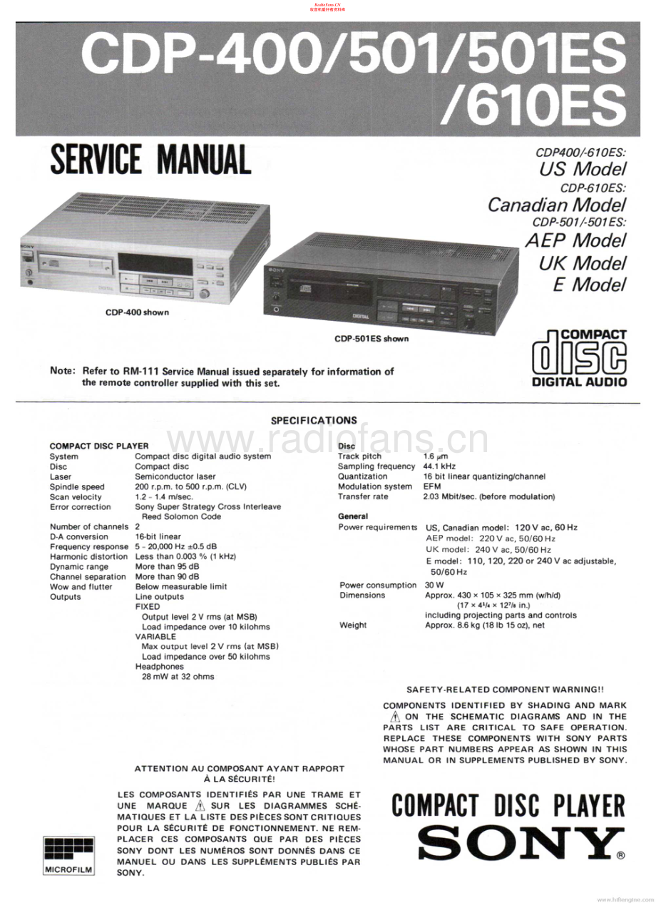 Sony-CDP610ES-cd-sm 维修电路原理图.pdf_第1页