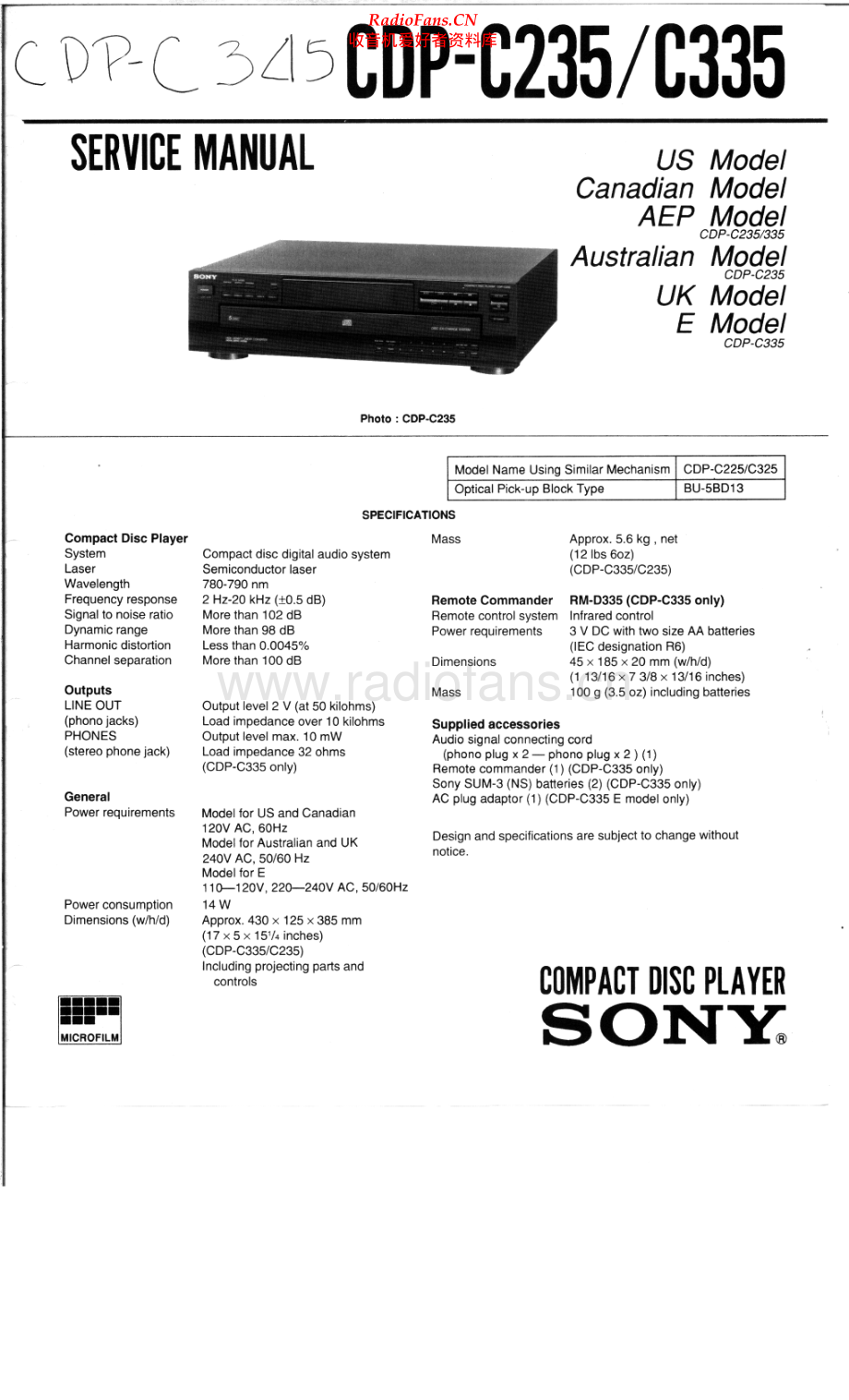 Sony-CDPC335-cd-sm 维修电路原理图.pdf_第1页