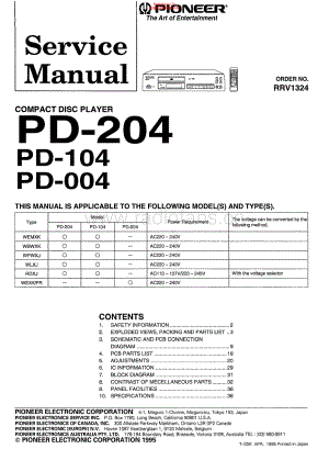Pioneer-PD004-cd-sm 维修电路原理图.pdf