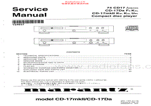 Marantz-CD17MKII-cd-sm 维修电路原理图.pdf