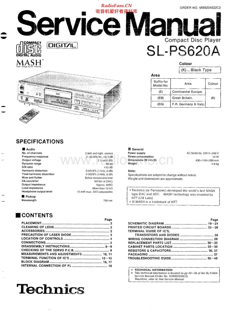 Technics-SLPS620A-cd-sm(1) 维修电路原理图.pdf_第1页