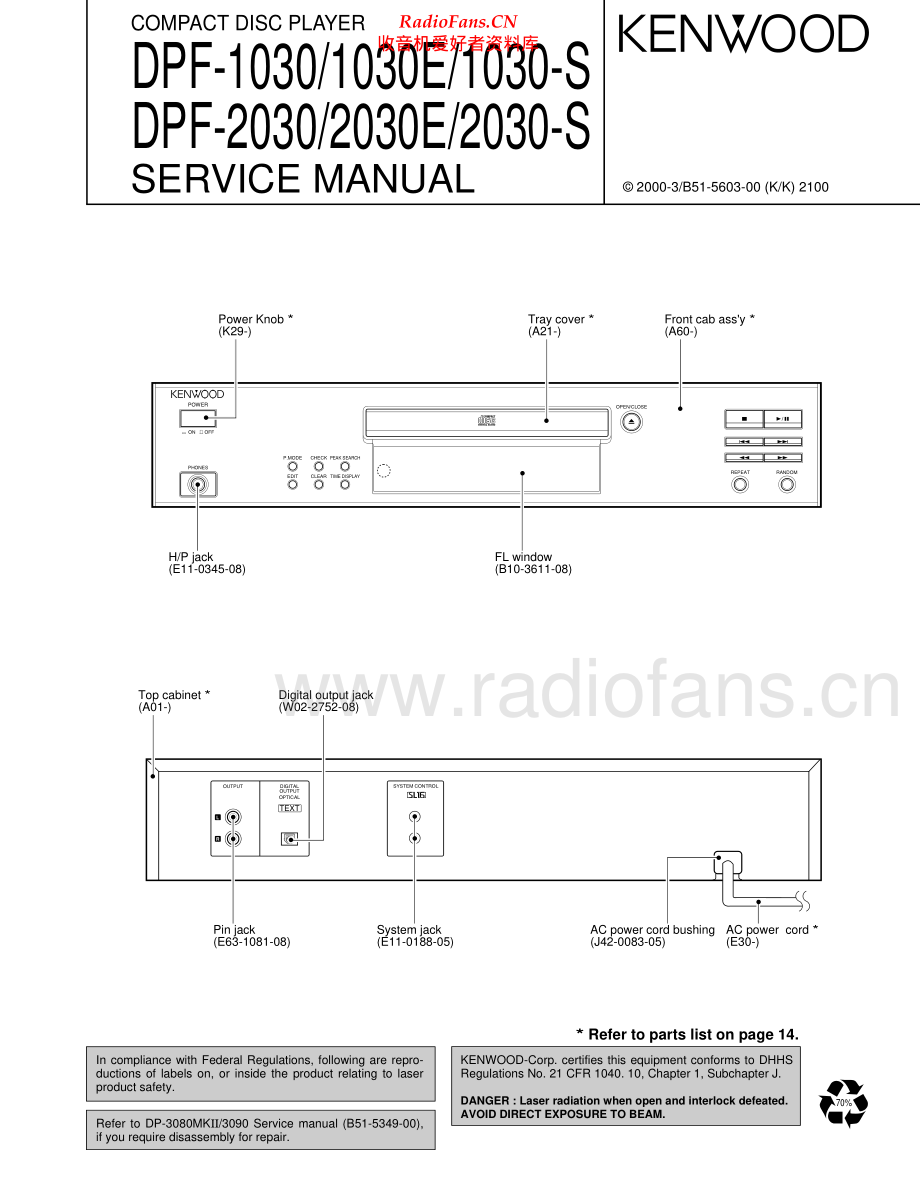 Kenwood-DPF1030-cd-sm 维修电路原理图.pdf_第1页