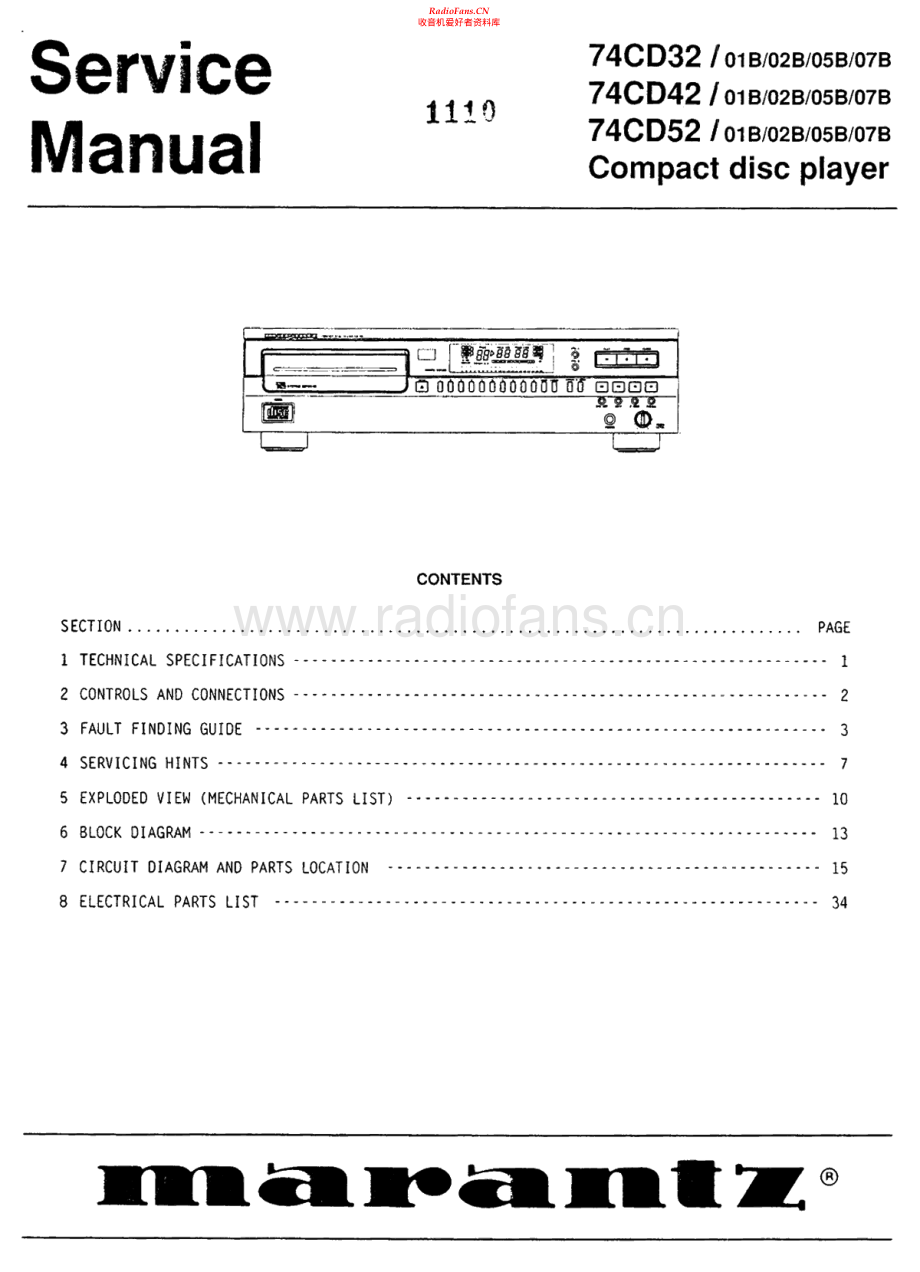 Marantz-CD32-cd-sm 维修电路原理图.pdf_第1页