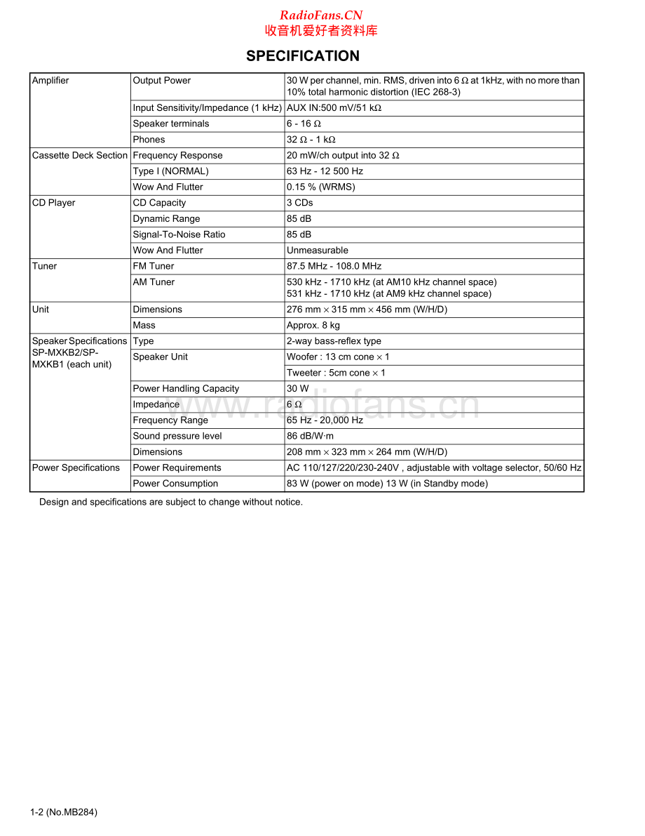 JVC-MXKB2-cs-sm 维修电路原理图.pdf_第2页