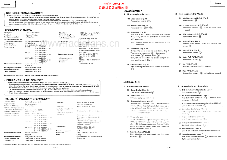 Hitachi-D909-tape-sm 维修电路原理图.pdf_第2页