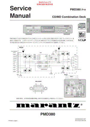 Marantz-PMD380-cd-sm 维修电路原理图.pdf