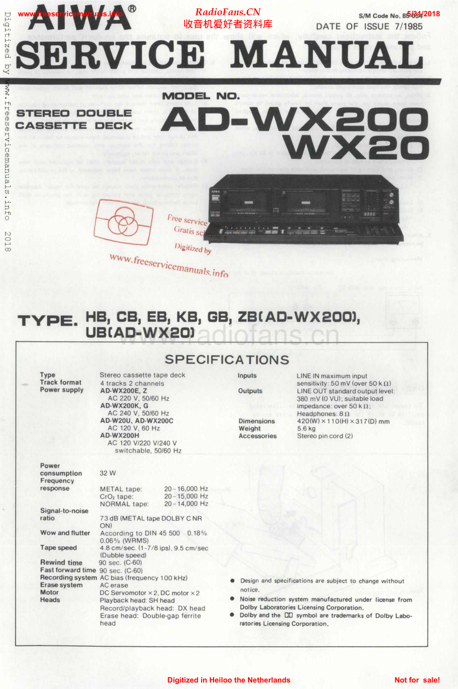 Aiwa-ADWX200-tape-sm维修电路原理图.pdf_第1页