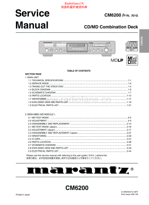 Marantz-CM6200-cdmd-sm 维修电路原理图.pdf