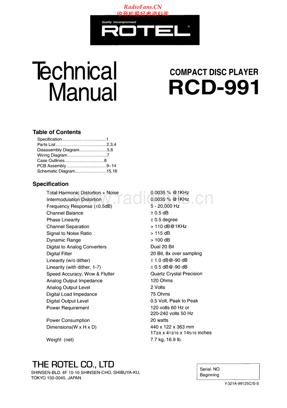 Rotel-RCD991-cd-sm 维修电路原理图.pdf_第1页