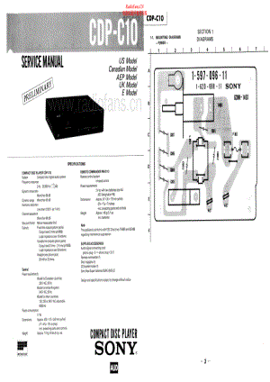 Sony-CDPC10-cd-psm 维修电路原理图.pdf