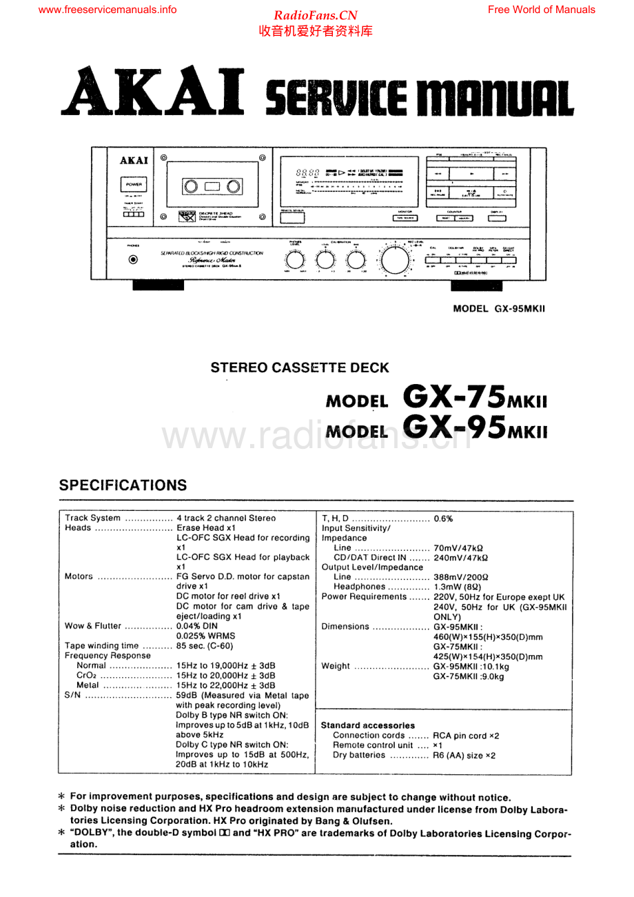 Akai-GX775MKII-tape-sm维修电路原理图.pdf_第1页