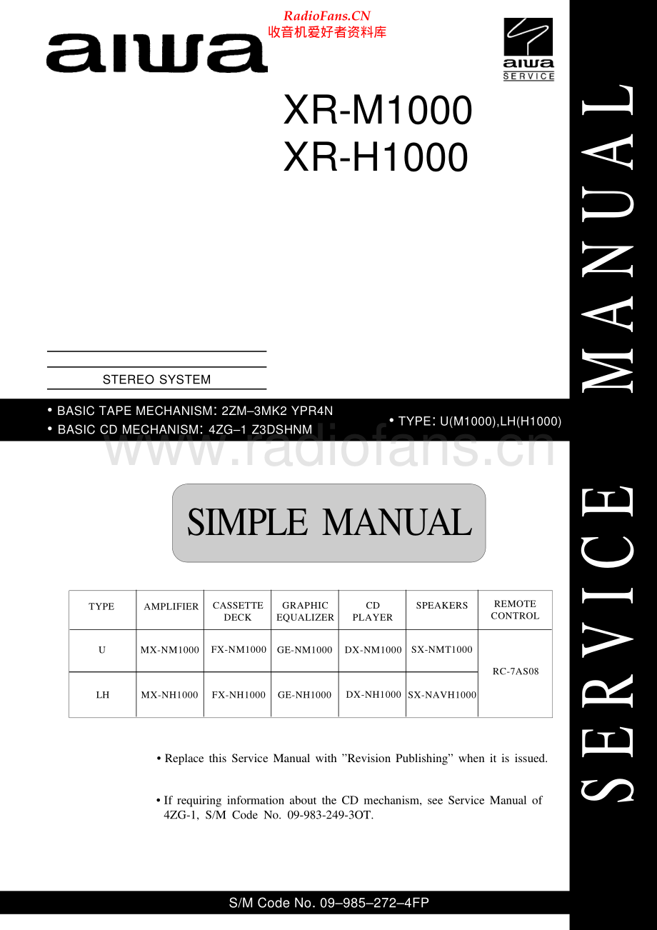 Aiwa-XRH1000-cs-ssm维修电路原理图.pdf_第1页