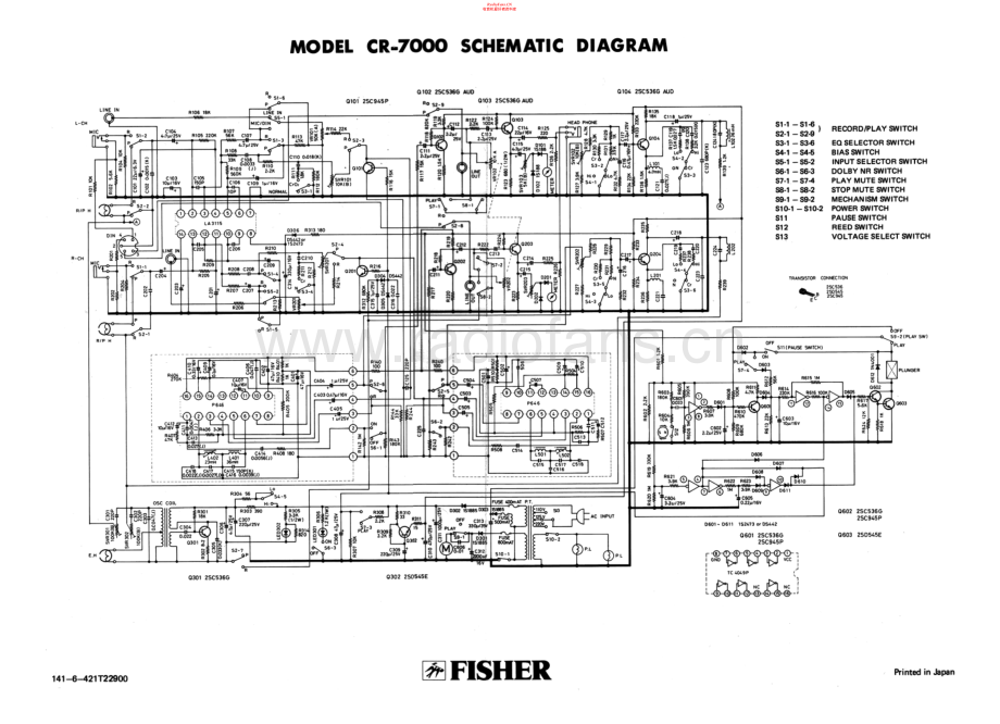 Fisher-CR1000-tape-sch维修电路原理图.pdf_第1页