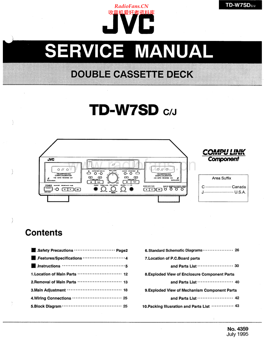 JVC-TDW7SD-tape-sm 维修电路原理图.pdf_第1页