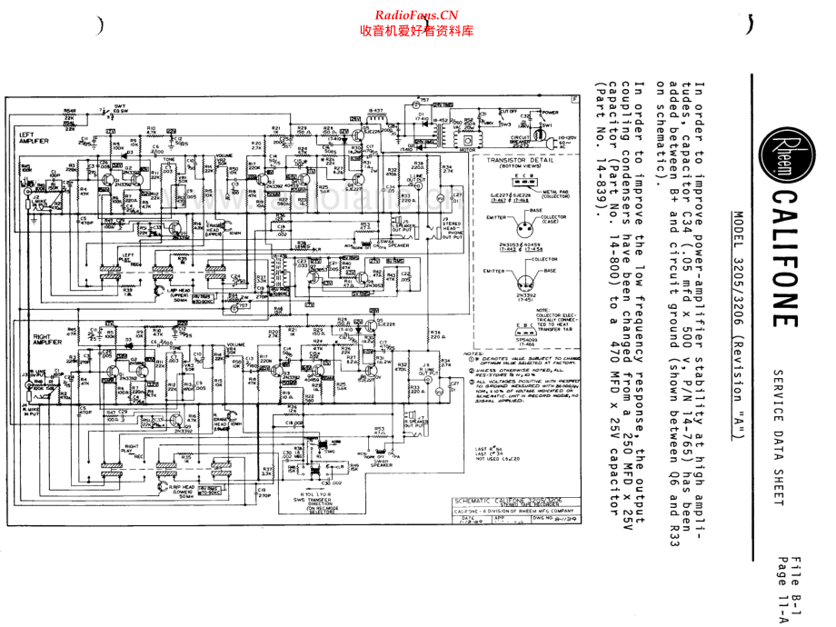 Califone-3205-tape-sch维修电路原理图.pdf_第1页