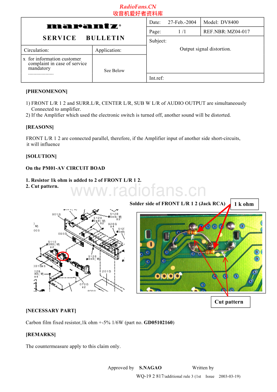 Marantz-DV8400-cd-sb1 维修电路原理图.pdf_第1页