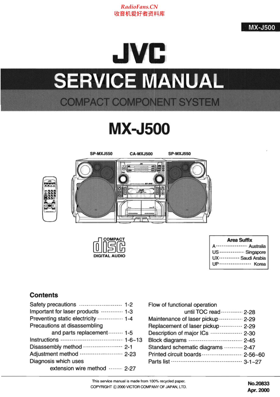 JVC-MXJ500-cs-sm 维修电路原理图.pdf_第1页