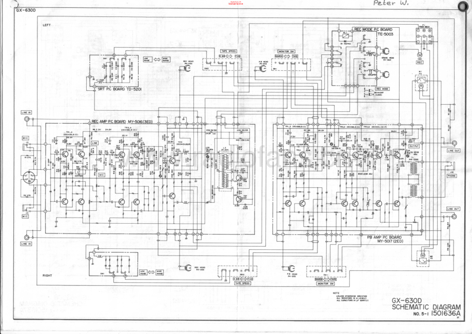 Akai-GX630D-tape-sch维修电路原理图.pdf_第1页