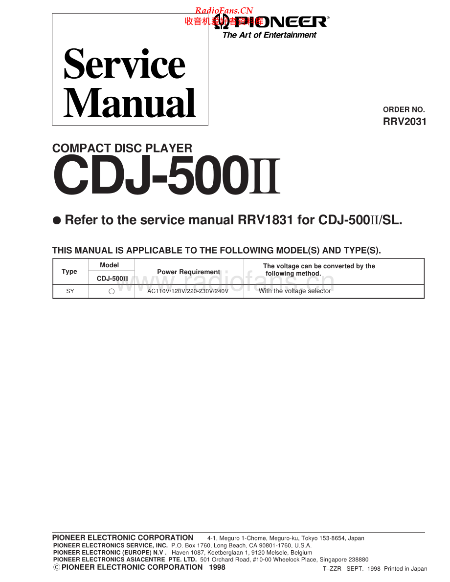 Pioneer-CDJ500II-cd-sm2 维修电路原理图.pdf_第1页