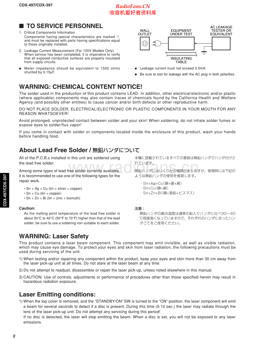 Yamaha-CDX397-cd-sm 维修电路原理图.pdf_第2页