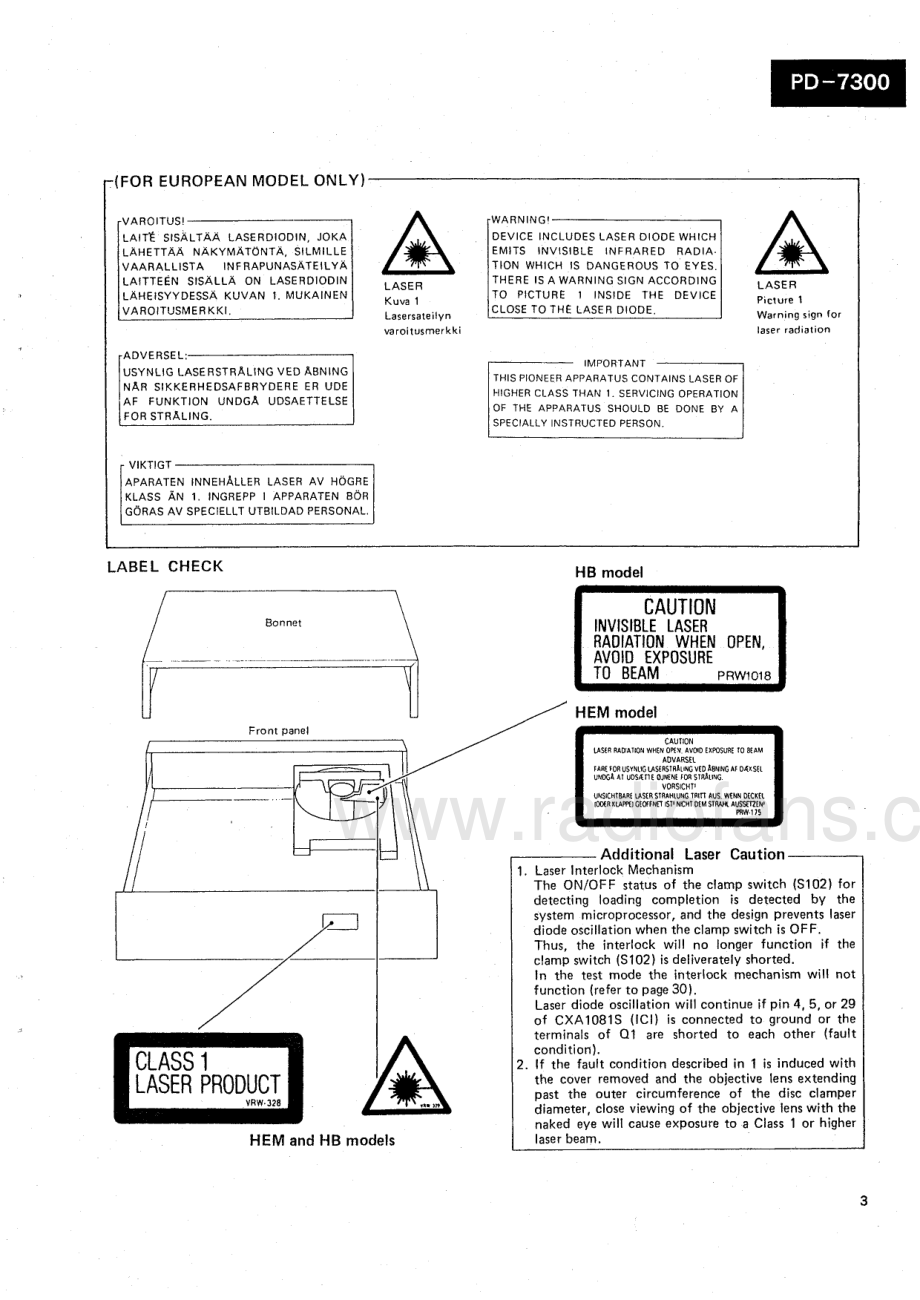 Pioneer-PD7300S-cd-sm 维修电路原理图.pdf_第3页