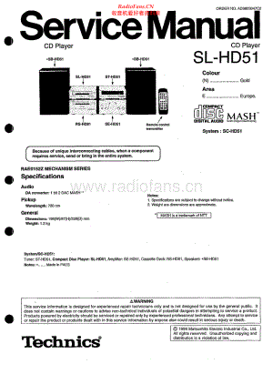 Technics-SLHD51-cd-sm 维修电路原理图.pdf