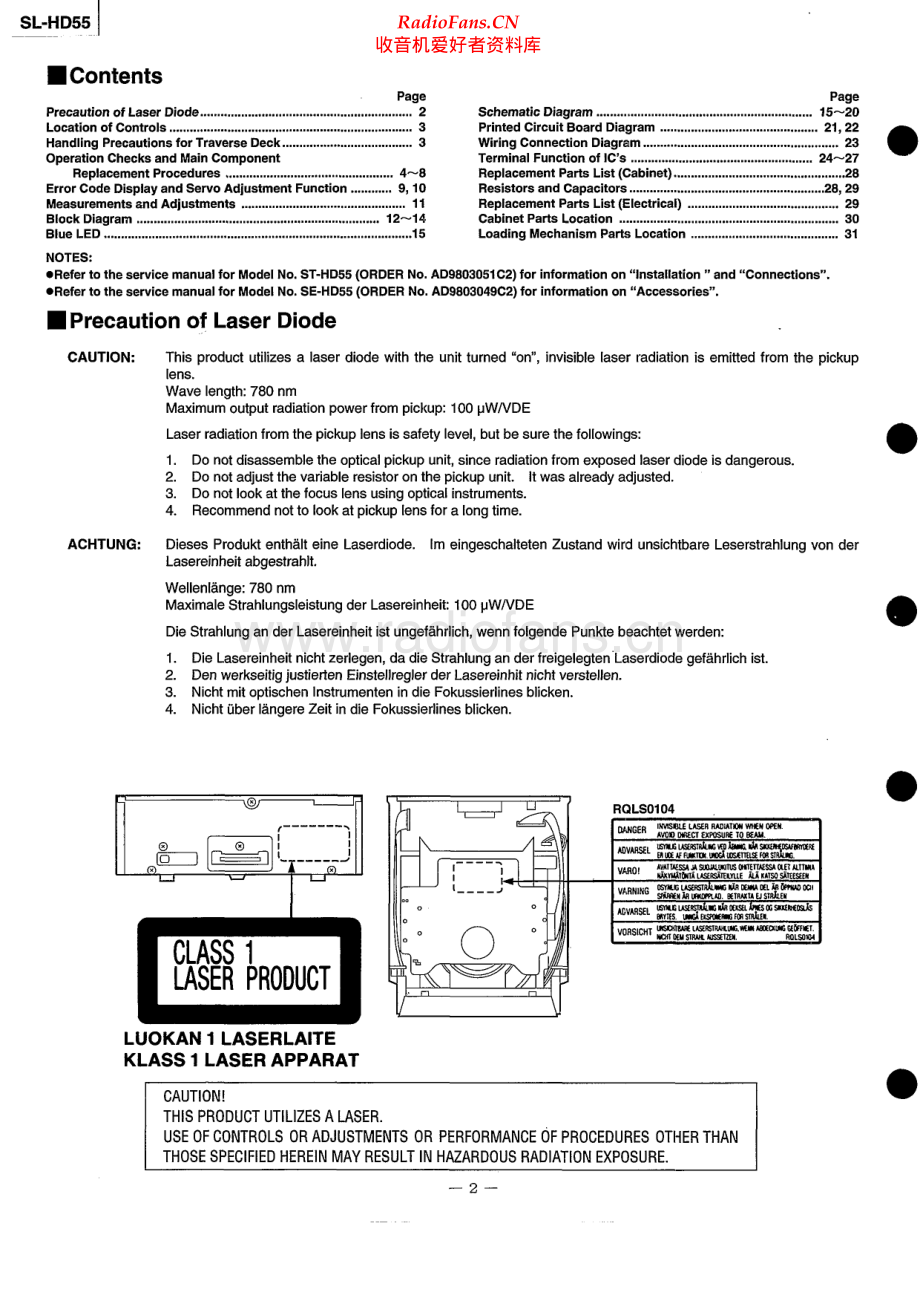 Technics-SLHD55-cd-sm 维修电路原理图.pdf_第2页