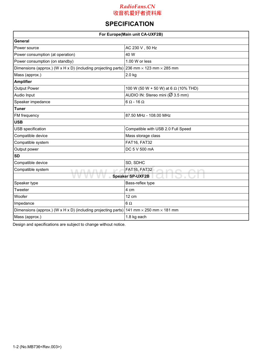 JVC-UXF2-cs-sm 维修电路原理图.pdf_第2页