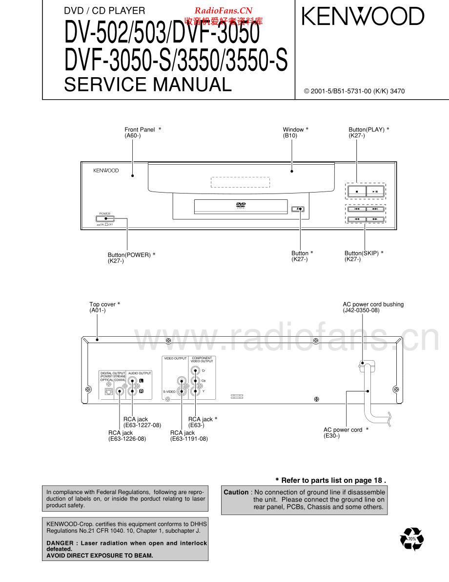 Kenwood-DVF3050-cd-sm 维修电路原理图.pdf_第1页