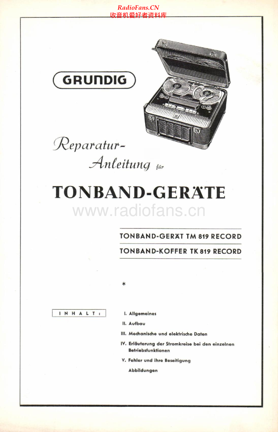 Grundig-TK819-tape-sm维修电路原理图.pdf_第1页