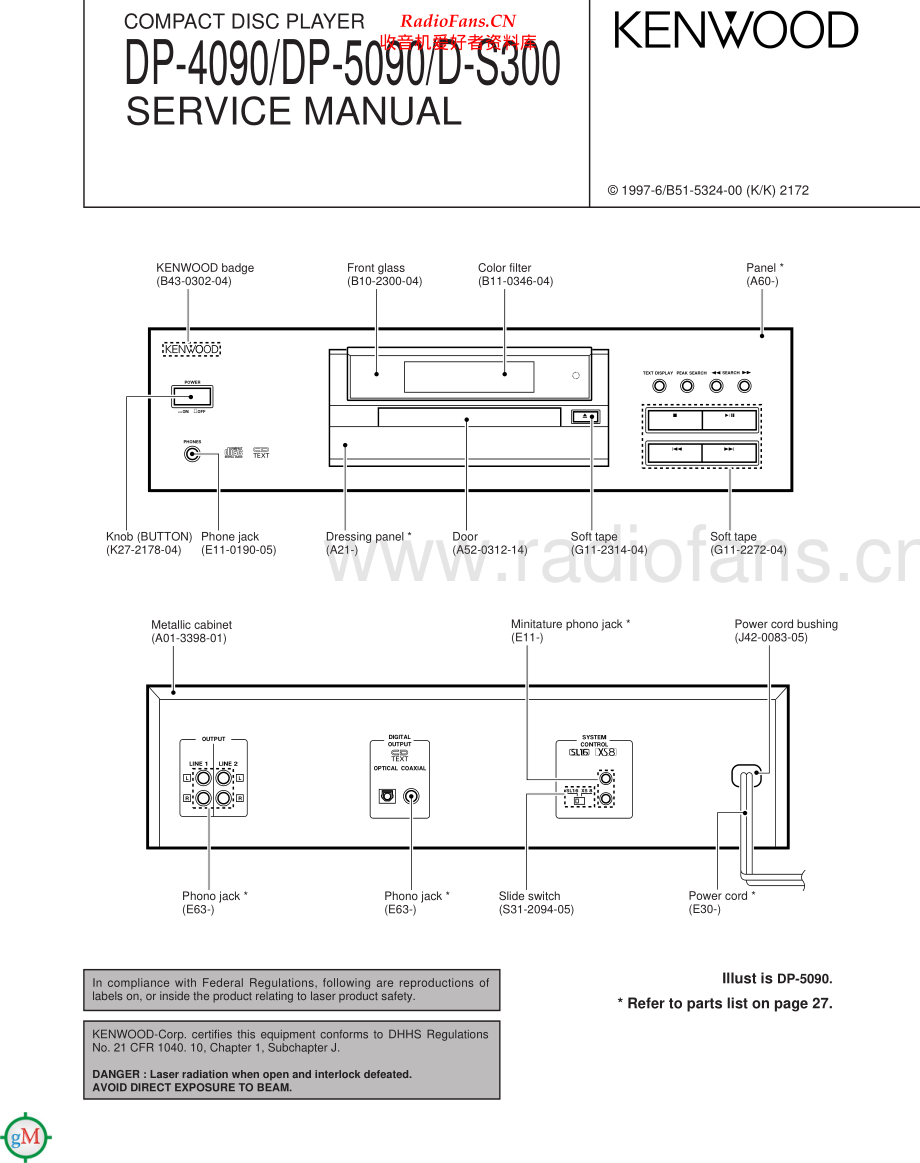 Kenwood-DP4090-cd-sm 维修电路原理图.pdf_第1页