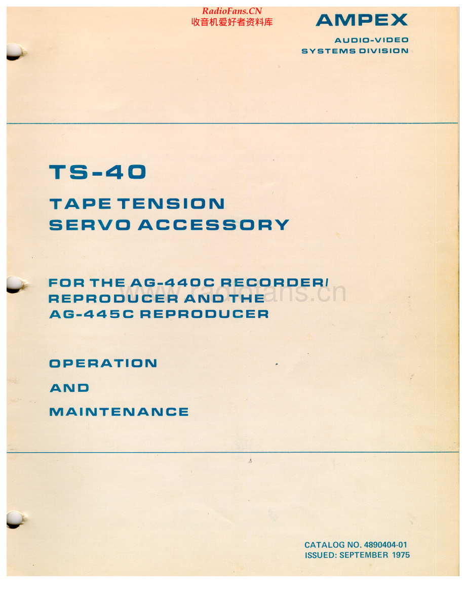 Ampex-TS40-tape-sm维修电路原理图.pdf_第1页