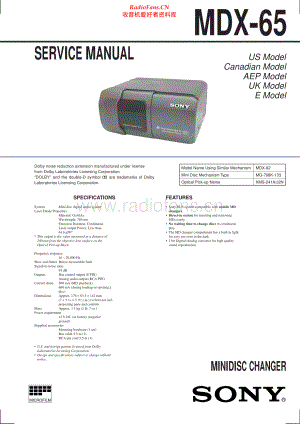 Sony-MDX65-md-sm 维修电路原理图.pdf