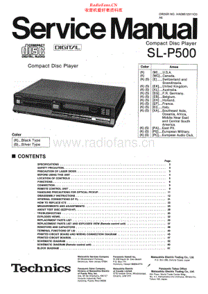 Technics-SLP500-cd-sm 维修电路原理图.pdf
