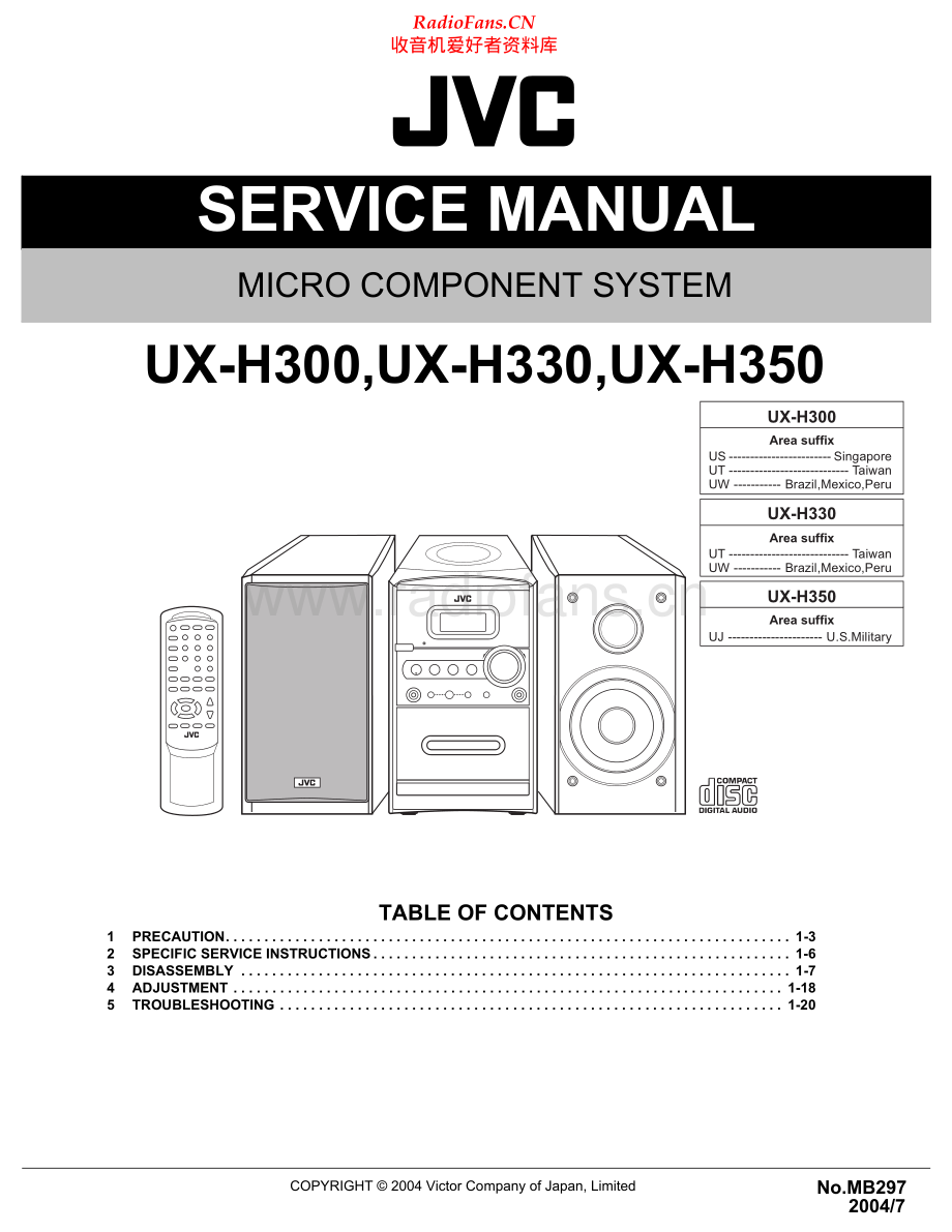 JVC-UXH300-cs-sm 维修电路原理图.pdf_第1页